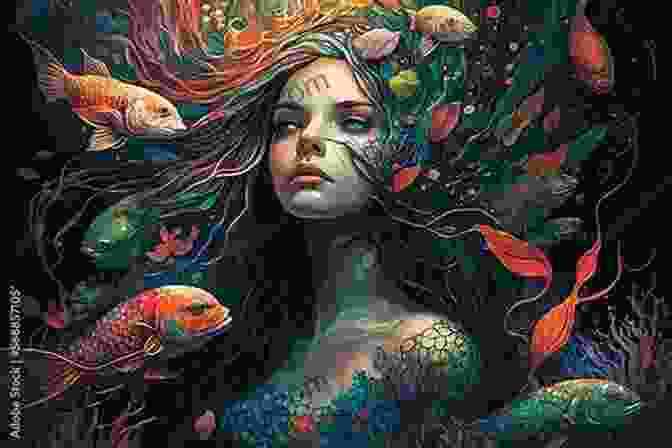 A Captivating Illustration Of A Mermaid Swimming Through A Vibrant Coral Reef, Her Long Flowing Hair Gracefully Trailing Behind Her. If I Were A Mermaid
