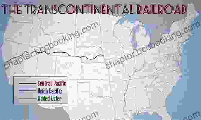 A Detailed Map Of The Transcontinental Railroad Route, Showcasing The Vast Expanse Of Territory It Traversed. The Building Of The Transcontinental Railroad (Graphic History)