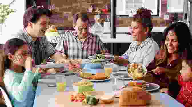 A Family Gathered Around A Table, Laughing And Enjoying Each Other's Company. A Life Of Ups And Downs And Twist And Turns Of A Hispanic Family