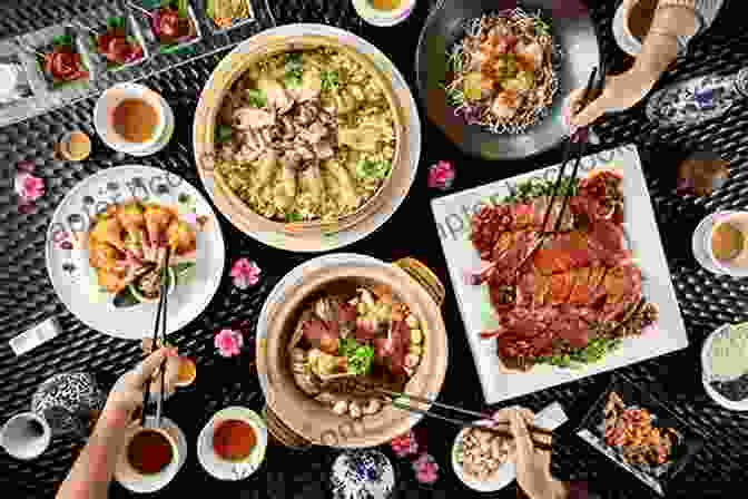 A Lavish Lunar New Year Feast Adorned With Traditional Dishes Like Whole Fish, Dumplings, And Spring Rolls Food And Festivals Of China (China: The Emerging Superpower)