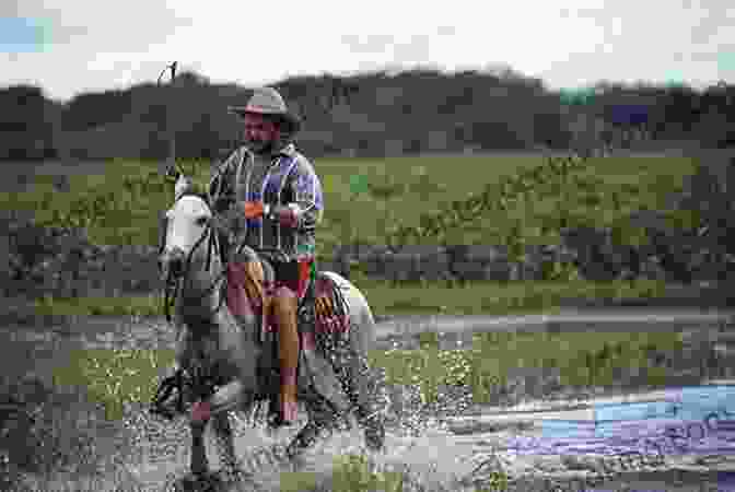 A Llanero, A Traditional Cowboy Of The Venezuelan Llanos, Rides His Horse Through The Savanna. Travels And Adventures In South And Central America: First Series: Life In The Llanos Of Venezuela