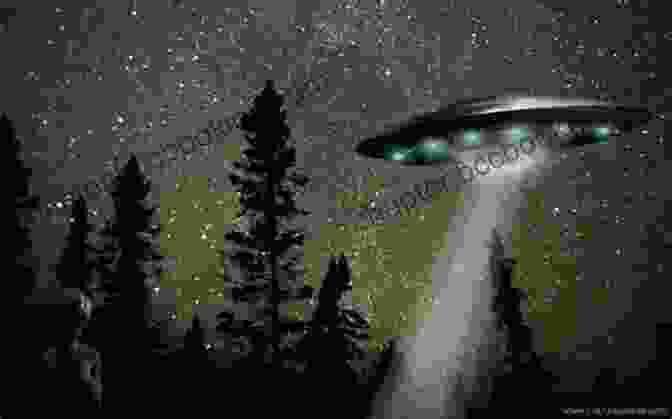 A Mysterious Flying Saucer Hovers Above A Grassy Field At Night. Unidentified Anomalous Phenomena: A Beginner S Journey Into UFOs
