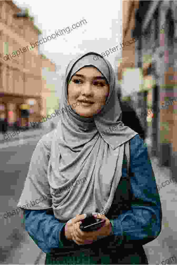 A Young Muslim Woman Standing In Front Of A World Map, Her Arms Outstretched, Symbolizing Her Journey As A Western Muslim. BFree Download Crossings: My Journey As A Western Muslim