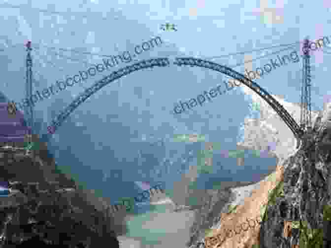 An Awe Inspiring View Of A Lofty Bridge Constructed Over A Deep Valley, Showcasing The Railroad's Ability To Traverse Rugged Terrain. The Building Of The Transcontinental Railroad (Graphic History)