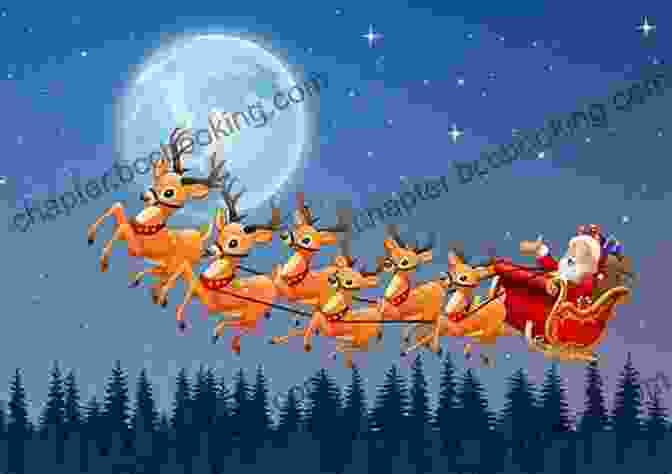 Big Red Leads The Reindeer Herd Through The Night Sky On Christmas Eve Big Red: The Father Of Santa S Reindeer