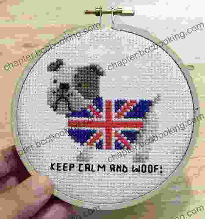 Bulldog Union Jack Mini Cross Stitch Pattern