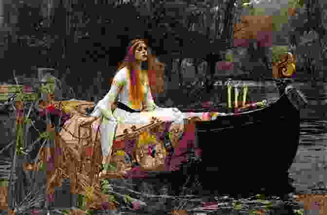 Elaine, The Lady Of Shalott, Her Beauty Captured In A Tapestry, Her Gaze Longing. The Queens Of Camelot: The Complete