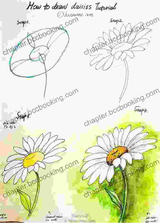 Flower Drawing For Beginners Book Cover With Vibrant Floral Illustrations FLOWER DRAWING FOR BEGINNERS: A Quickstart Guide To Learning How To Draw Flowers Like A Pro With Tons Of Tips And Techniques For Beginners