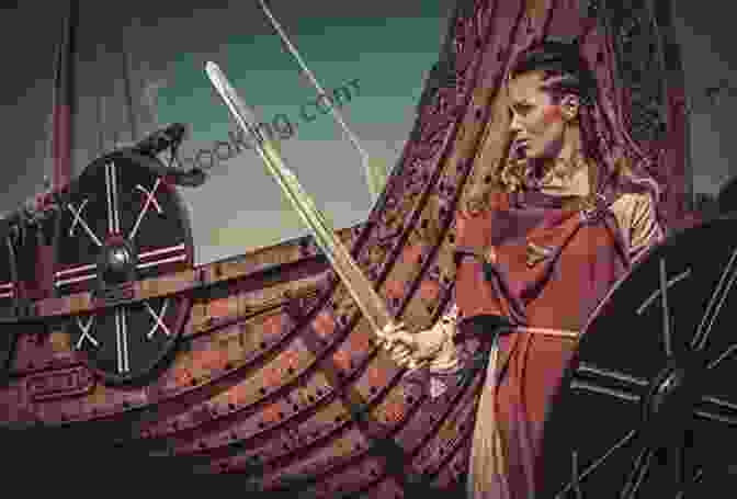 Freydis Eriksdotter, A Viking Woman, Stands On The Deck Of A Ship, Looking Out At The Open Sea. She Is Dressed In Traditional Viking Clothing, And She Is Holding A Sword In Her Hand. The Far Traveler: Voyages Of A Viking Woman
