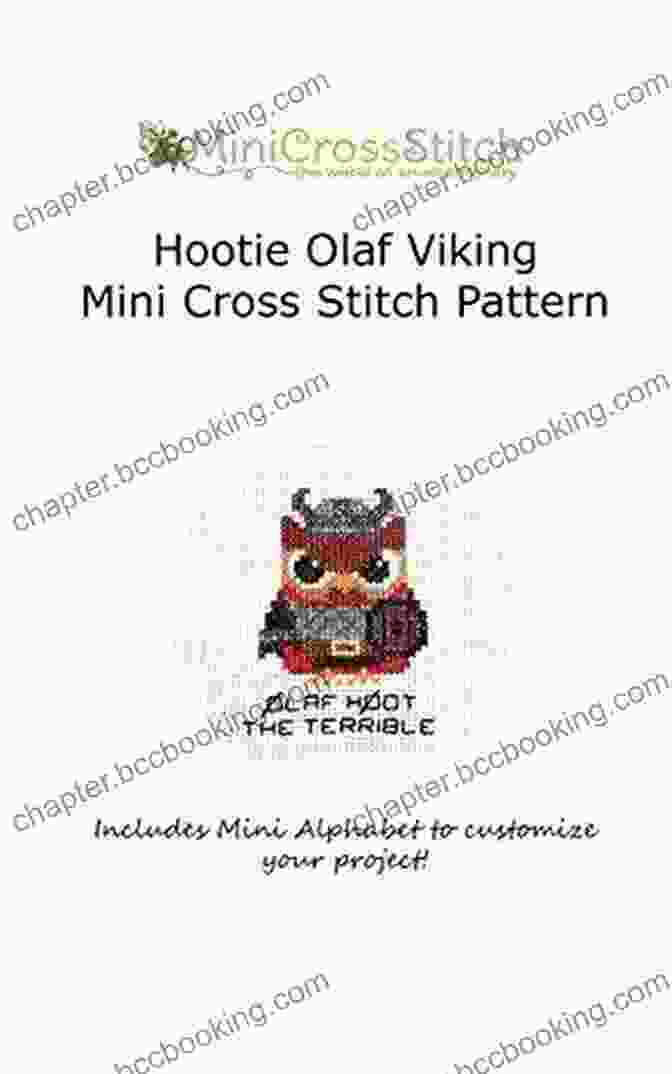 Hootie Olaf Viking Mini Cross Stitch Pattern Completed Project Hootie Olaf Viking Mini Cross Stitch Pattern