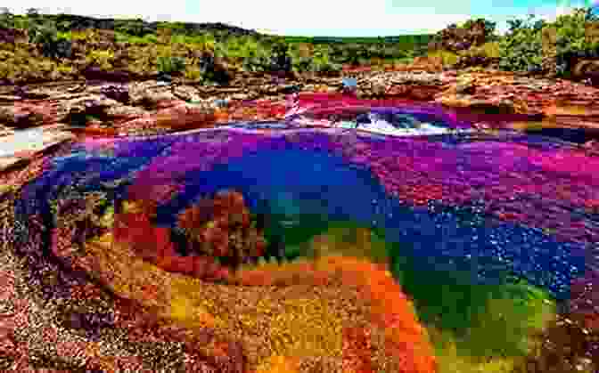 Multicolored Waters Flowing In Caño Cristales River Colombia Travel Guide: The Top 10 Highlights In Colombia (Globetrotter Guide Books)