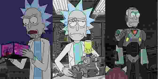 Rick And Morty Holding Various Gadgets And Inventions Rick And Morty Of Gadgets And Inventions